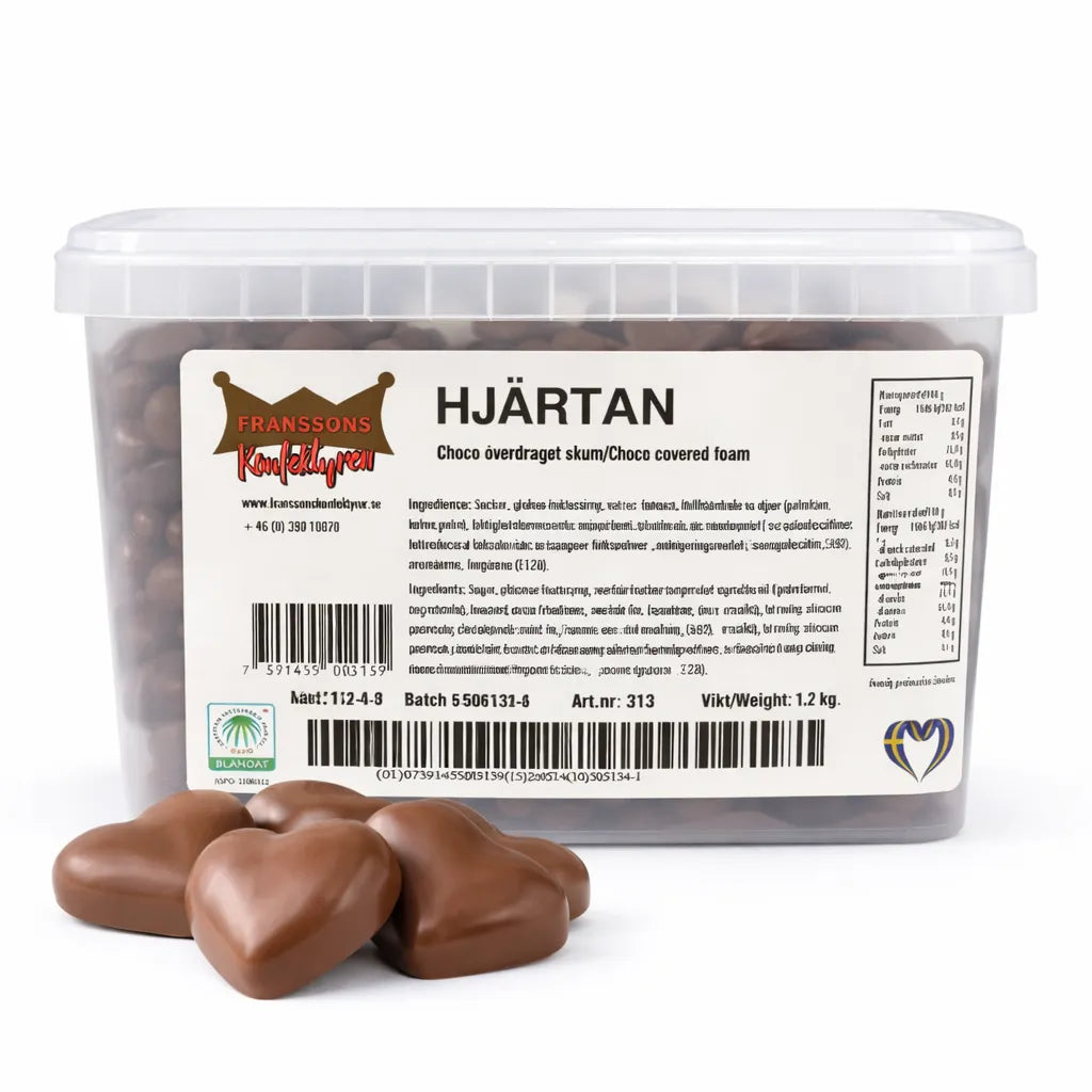Hjerter Skumchokolade