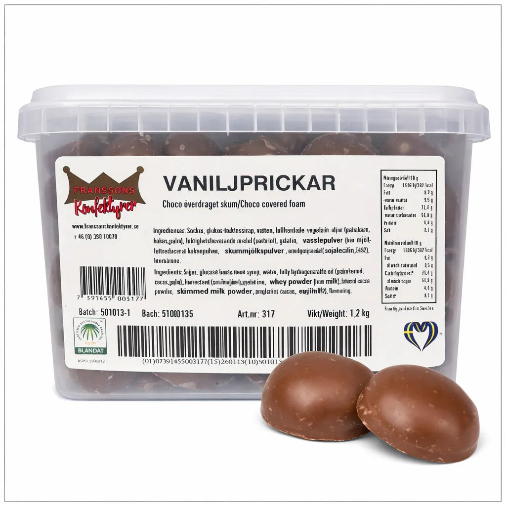 Vaniljeprikker Chokolade Skum